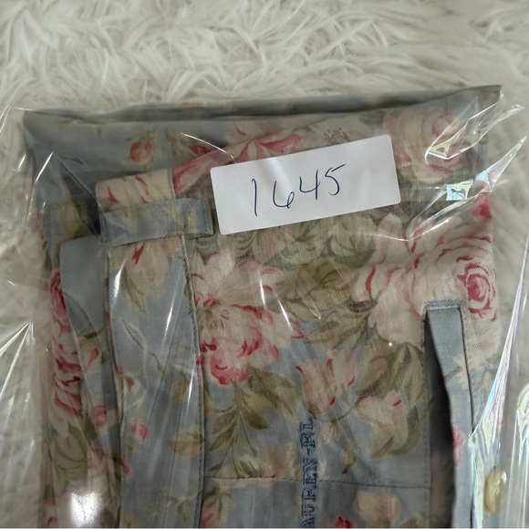 Lauren Ralph Lauren Womens Vintage Floral Linen Shorts 18W Blue Cottagecore - Picture 10 of 10